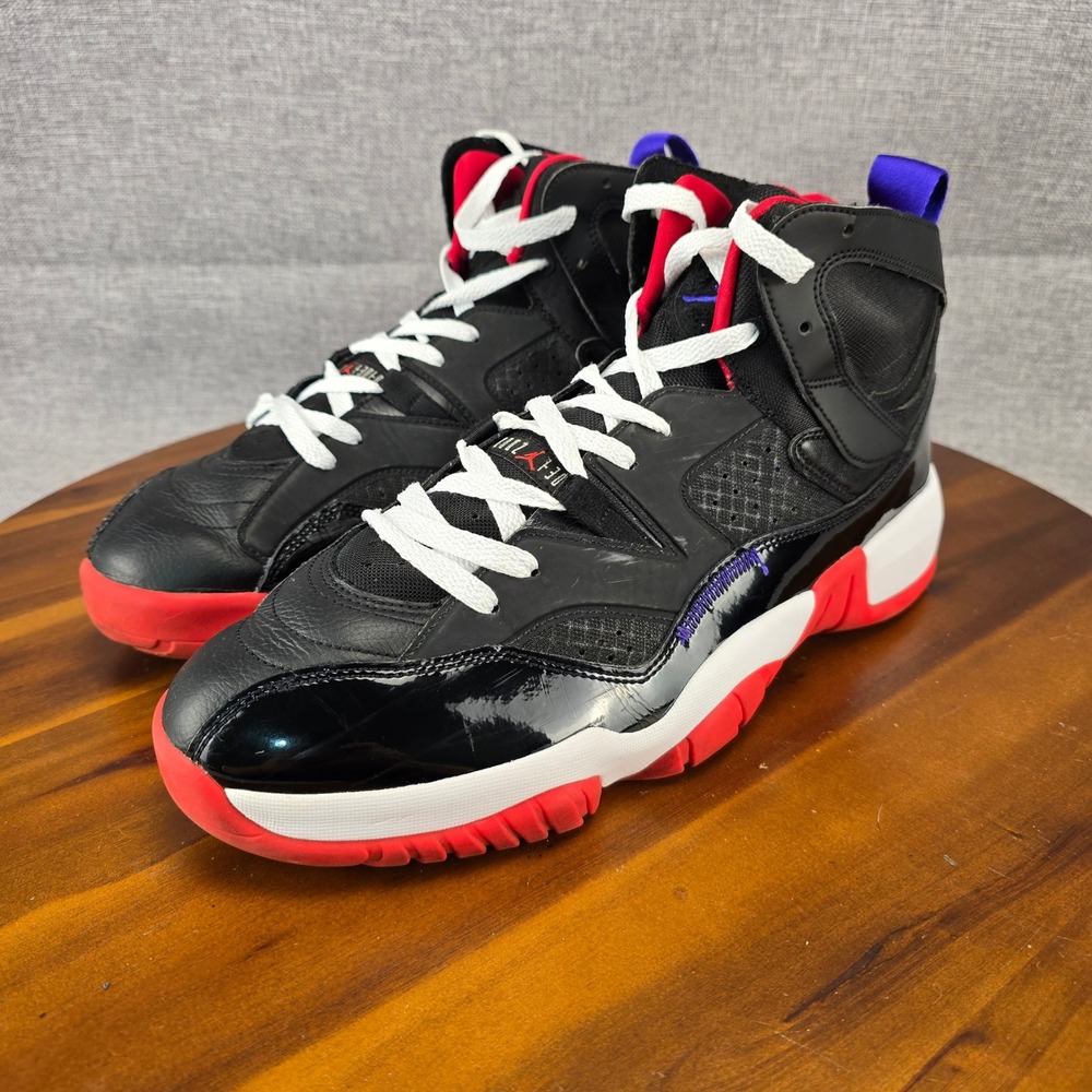Jordan Jumpman Two Trey Mens Black University Red White DO1925-001 Size 12 - Picture 3 of 14
